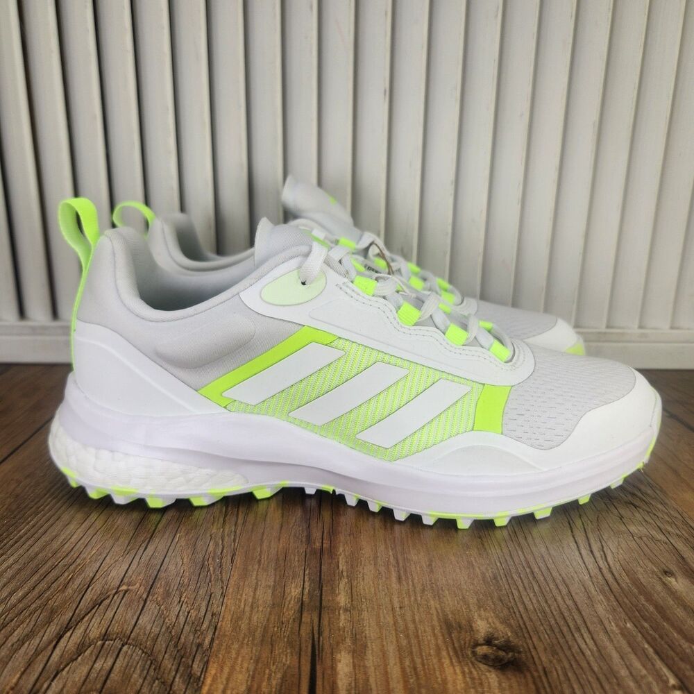 Adidas Zoysia 2023 Womens Size 6.5 White Lucid Lemon Spikeless Golf Shoes IE2155